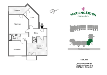 Achtung Kapitalanleger!  3-Zimmer Wohnung in Berlin-Tempelhof, 12107 Berlin, Wohnung