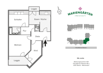 Bestens vermietete Dachgeschosswohnung in Mariendorf, 12107 Berlin, Etagenwohnung