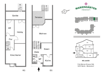 Provisionsfreies Reihenhaus in den schönen Mariengärten., 12107 Berlin, Reihenmittelhaus