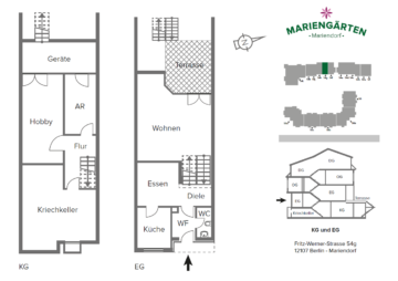 Provisionsfrei: Townhouse im grünen Mariendorf, 12107 Berlin, Reihenhaus